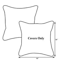 Pcinfuns Patio Indoor/Outdoor Decorative Throw Pillow Cover Cushion Case for Replacement 18" x 18"  Set of 2, White Leaves