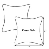 Pcinfuns Patio Indoor/Outdoor Decorative Throw Pillow Cover Cushion Case for Replacement 18" x 18"  Set of 2, White Leaves