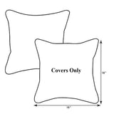 Pcinfuns Patio Indoor/Outdoor Decorative Throw Pillow Cover Cushion Case for Replacement 18" x 18"  Set of 2 Black White