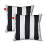 Pcinfuns Patio Indoor/Outdoor Decorative Throw Pillow Cover Cushion Case for Replacement 18" x 18"  Set of 2 Black White