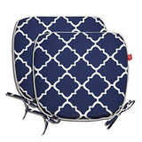 Pcinfuns Indoor/Outdoor Chair Pads Seat Cushions Garden Patio Home Chair Cushion,17" X 16" Navy Plaid