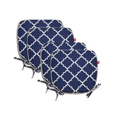 Pcinfuns Indoor/Outdoor Chair Pads Seat Cushions Garden Patio Home Chair Cushion,17" X 16" set of 4 Navy Plaid