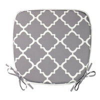 Pcinfuns Indoor/Outdoor Chair Pads Seat Cushions Garden Patio Home Chair Cushions, Set of 2, 17" X 16", Gray Plaid