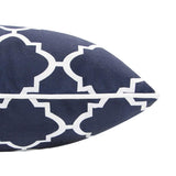 Pcinfuns Patio Indoor/Outdoor Decorative Throw Pillow Cover Cushion Case for Replacement 18" x 18" Set of 2 Navy Blue